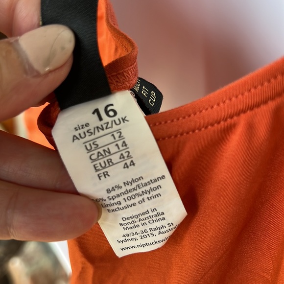 Niptuck swim rust one piece swimsuit size 12 - Picture 7 of 7